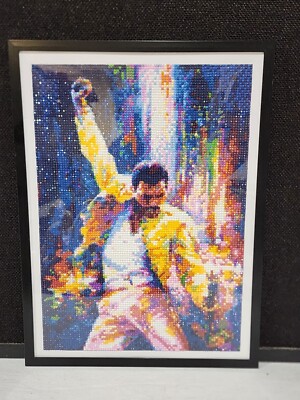 Freddie Mercury Queen Singer Hand Beaded Wall Art Picture Bohemian Rhapsody