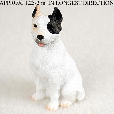 Pit Bull Mini Hand Painted Figurine White