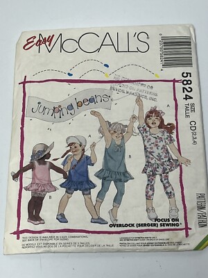 Jumping Beans Uncut Sewing Pattern Tunic Top Leggings Girls Size 2-4 M5824
