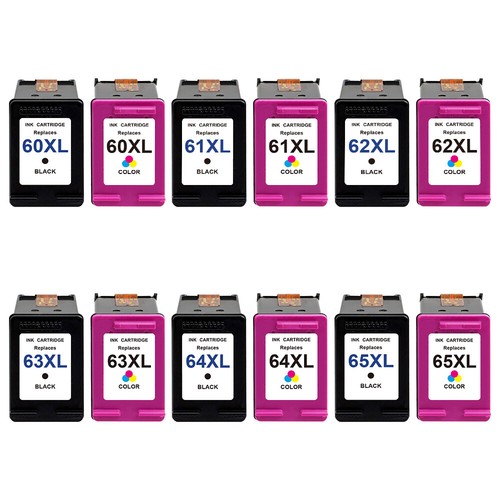 Ink Cartridge for HP 60XL 61XL 63 XL 65 XL 62 XL Black Color - Picture 1 of 13