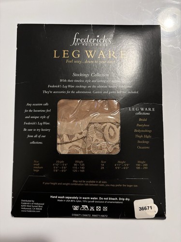 Top Fredericks of Hollywood Legware Vieira Encaje Desnudo Talla Pequeña - Imagen 2 de 2