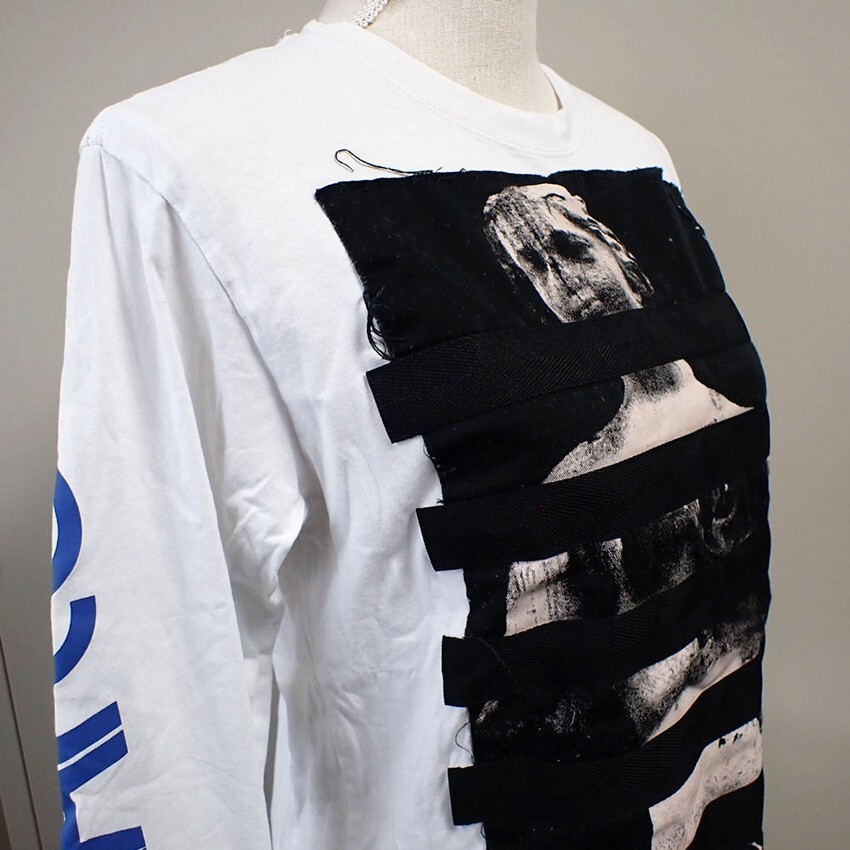 Used] DIESEL/Diesel print long T-shirt cut and sew [b32-33