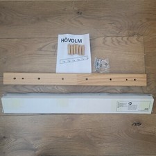 Ikea Hovolm Scaffale con 6 Ganci Appendiabiti in Legno Rovere Naturale Nuovo 22,5" 105.000,59