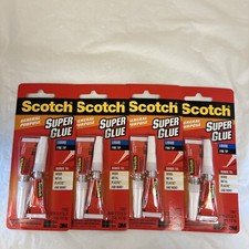Lot Of 4 Scotch Fine Tip Liquid Super Glue .14oz Each