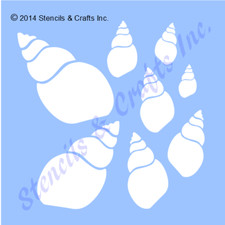 CONCH STENCIL SHELLS TEMPLATE BEACH OCEAN NAUTICAL CRAFT ART PAINT PATTERN NEW