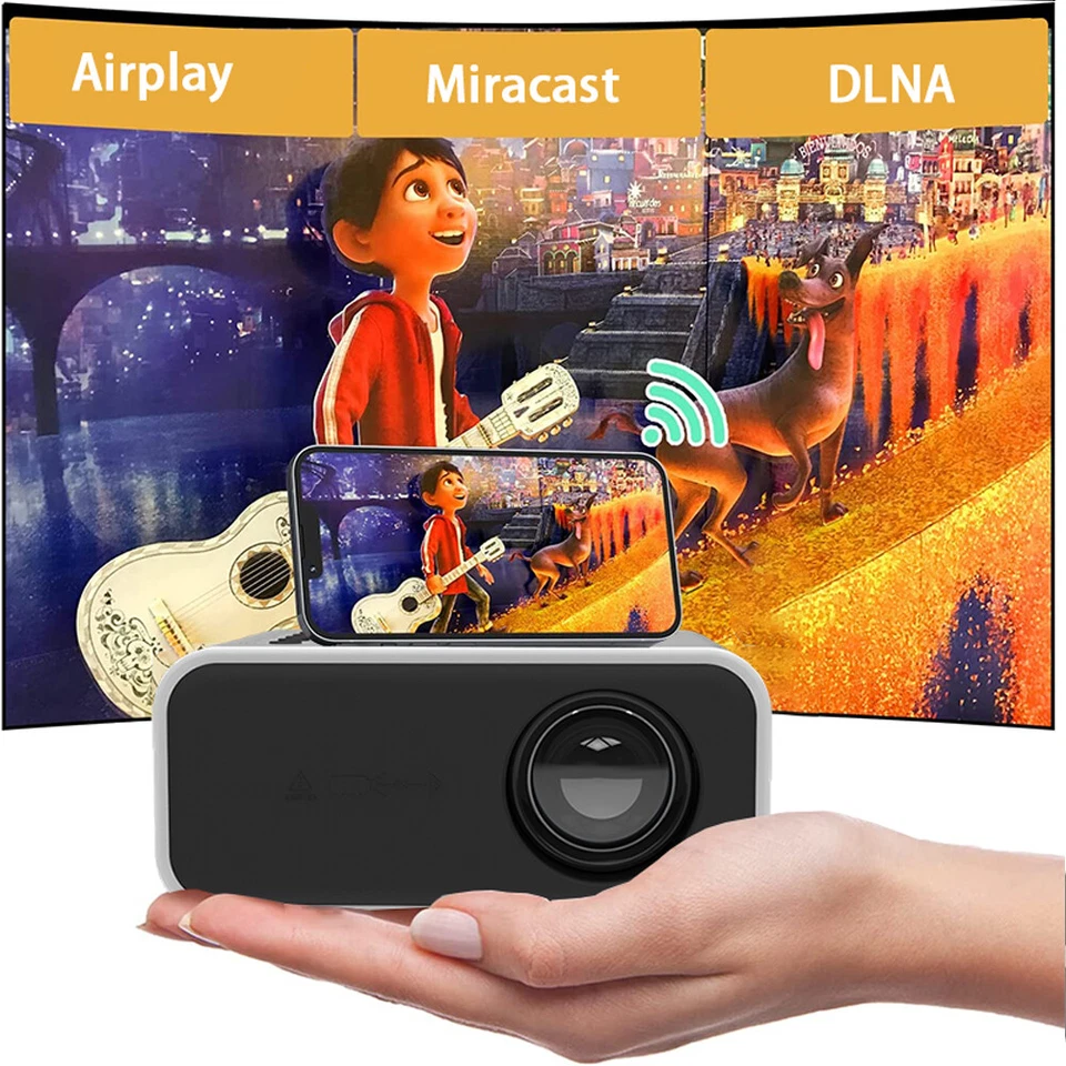 Mini Projector LED 1080P HD Home Cinema Portable Home Movie Projector YT300 New - Image 4 of 4
