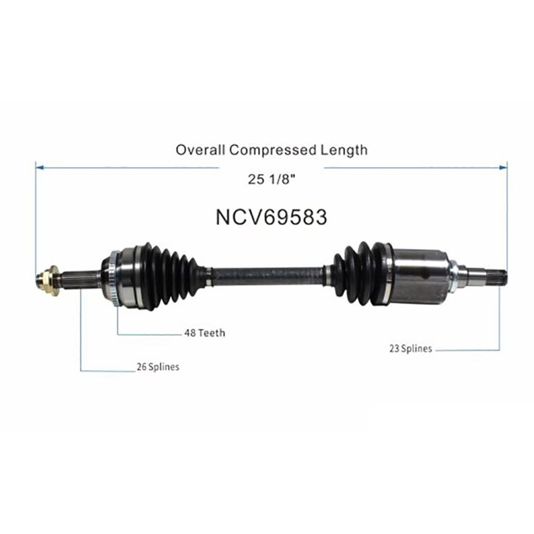 Pair Front CV Axle Shaft For 2003 2004 2005 20062008 Toyota Corolla