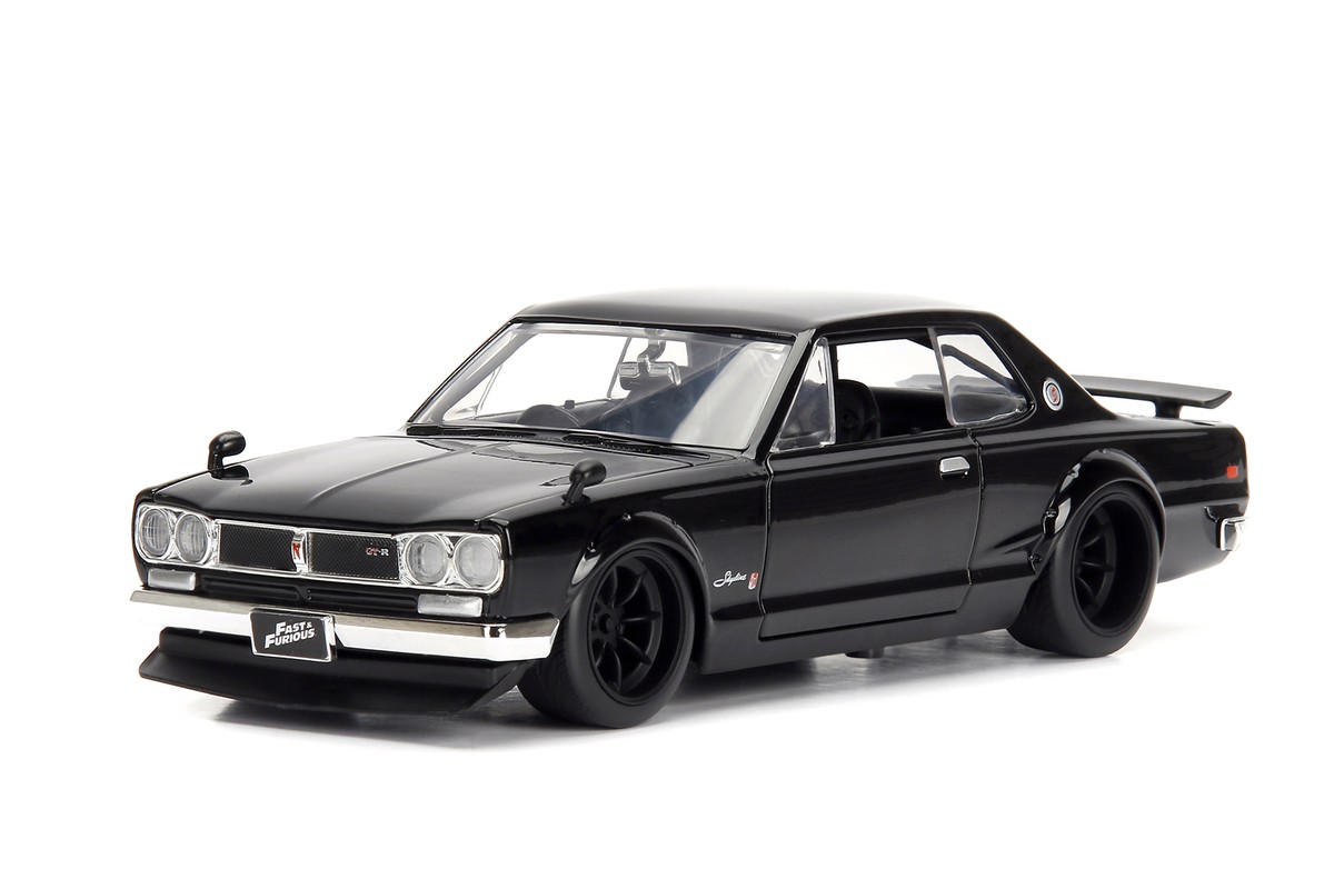 JADA FAST AND FURIOUS BRIAN'S NISSAN SKYLINE 2000 GT-R KPGC10 BLACK 1:24 JADA FAST AND FURIOUS BRIAN'S NISSAN SKYLINE 2000 GT-R KPGC10 BLACK 1:24