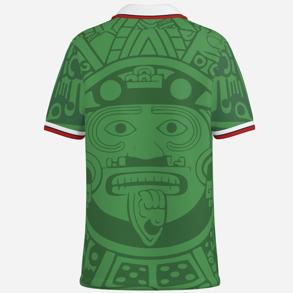 Maillot De Football Rétro Mexique 1998 - Domicile, Vert, Pour Homme, Style Vintage