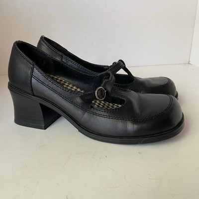 Y2K Vintage Predictions Chunky Black Block Heel Loafer Mary Jane s Women s 7.5 W