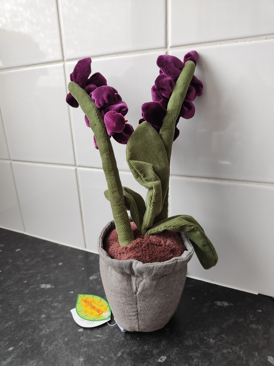 New Jellycat Purple Orchid Flower Retired Soft Toy Plush Bnwts
