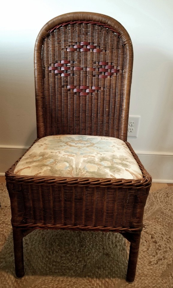 Antique Wicker Desk & Chair | eBay