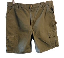Carhartt Shorts Mens 44 B81 MOS Carpenter Work Y2K Workwear Army Green Retro