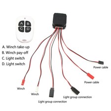 Electric Winch Remote Controller Light Group Switch For RC 1:10 TRX-4 SCX10 D90