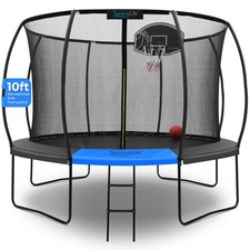 SereneLife 10ft Trampoline for Kids - Up to 330 lbs.