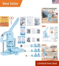 Creative Button Maker Machine - 3 Sizes, 300 Parts Child-Friendly Design