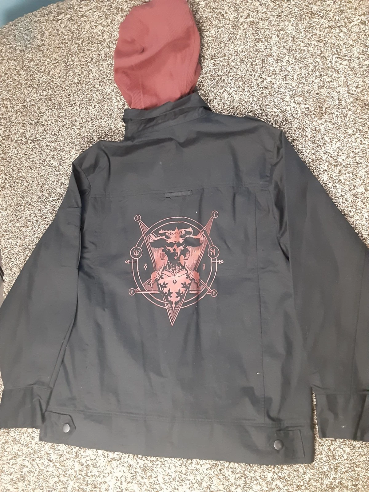 Jinx Diablo IV Blizzard 2022 Lilith Pentagram Canvas Full Zip Hooded Jacket XL  image 6