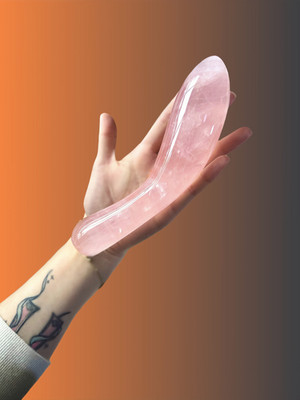 7.2'' Rose Quartz Crystal Wand - Healing Stick - Crystal Yoni Wand - Healing Wand