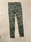 True Religion Casey Women's Skinny Jeans Size 25 (XS) Camo Green 5-pocket Design — photo 1