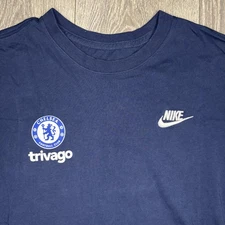 Chelsea FC Shirt Mens Small Blue Premier League Soccer Nike Trivago T-Shirt Tee