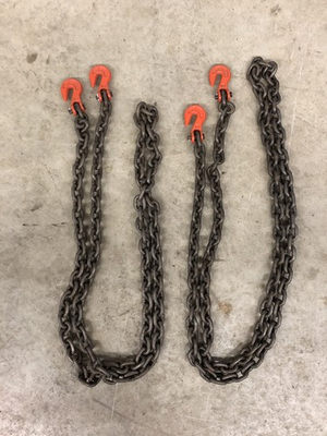 #ad 4x Campbell 1 4” Clevis Hooks with 2x 10 Foot 9 32” Lifting Chains Grade 100 $124.99