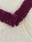 Romantic Feminine Jabot Magnolia Burgundy Cashmere Cotton Ruffles Neck Tie Wrap — photo 4