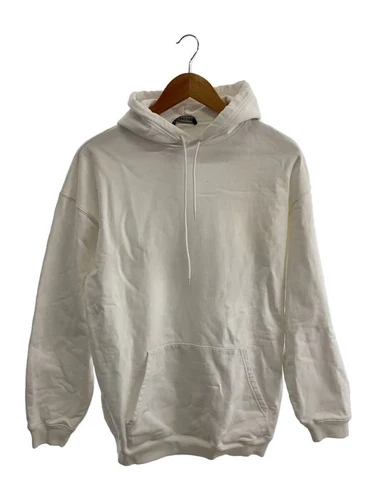 BALENCIAGA Felpa con Cappuccio 19SS Logo Posteriore Oversize S Cotone Bianco 556143 Usata