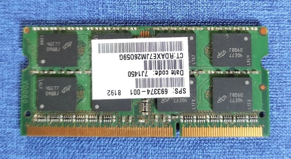 Micron 8GB PC3-12800 DRAM RAM  MT16KTF1G64HZ-1G6E1 - Immagine 2 di 2