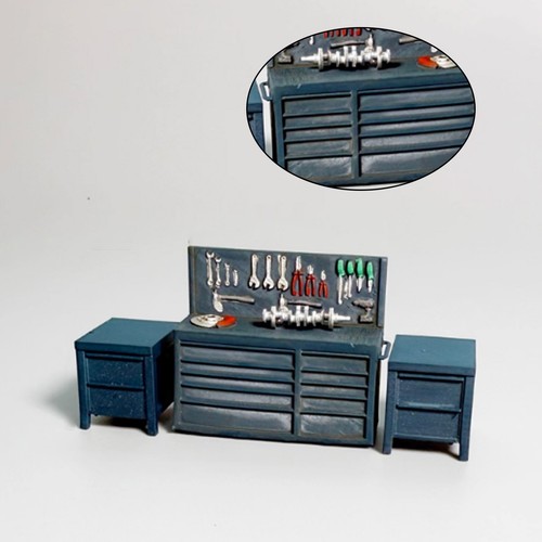 Diorama 1/64 auto garage puntelli modello auto officina strumento riparazione scena display modwn - Foto 7 di 25