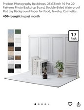 Product Photography Backdrop Paper 23x35 in Double-Sided Waterproof Multicolor