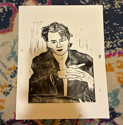 Ink on Paper Portrait Drawing of Johnny Depp, Figurative Art, Unframed