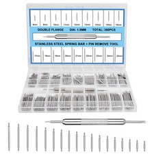 360Pcs 8-25mm Watch Band Pins, Diameter 1.5mm Spring Bar Sliver