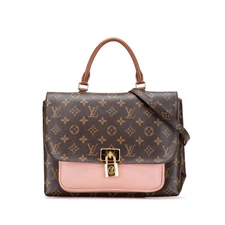 Authenticated Louis Vuitton Monogram Marignan Brown Canvas Satchel