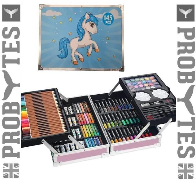 145 Pieces Deluxe Art Set Drawing Pencils Sketching Colouring Kids & Adults - Image 3 of 4