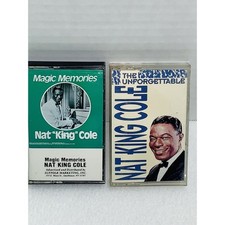 Lot of 2 Nat King Cole Magic Memories The Unforgettable Cassette Tapes '86 '9