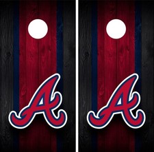 Atlanta Braves Cornhole Wrap Skin Decal Baseball Board Vinyl Sticker JC25