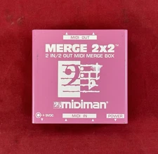 Midiman Merge 2x2 MIDI Merge Box - Pink