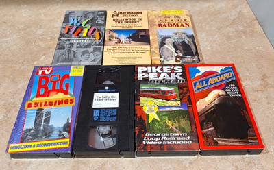 Lot of 7 Vintage VHS Pike's Peak By Rail W.C. Fields All Aboard Reader's Digest