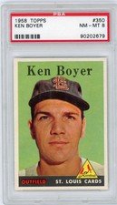 1958 Topps Ken Boyer #350 PSA 8