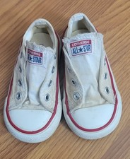 Converse Kids' Chuck Taylor All Star White and Red Sneakers Size 6