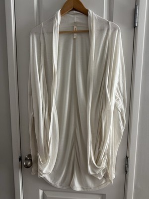 Lucy Ivory Open Face Cardigan Size M Minimalist Lagenlook