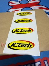 4x K-Tech Suspension Fork Stickers 62mm x 22mm Motorcycle Vinyl Decals