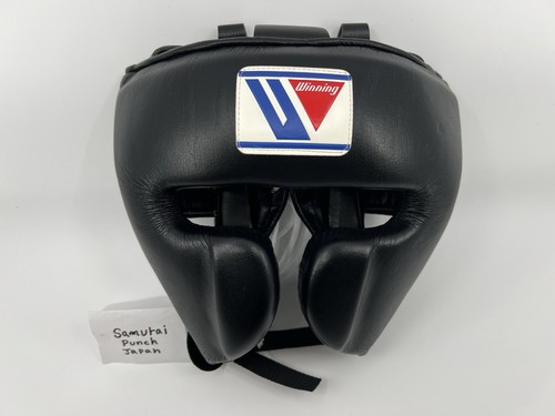 Winning Boxing Headgear FG-2900 Face Guard M Size Black Japan Used Authentic - 第 1/13 張圖片
