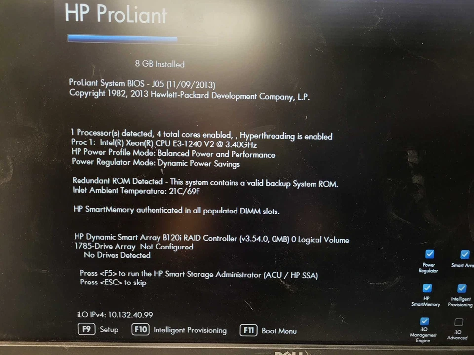 HP ProLiant DL320e Gen8 1U 3.5" 2x E3-1240 v2 8GB DDR3 P120i  $ - Image 4 of 4