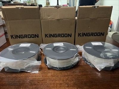 3- KINGROON 3D Printer PLA Filament 1KG 1.75mm  3D Printing - White