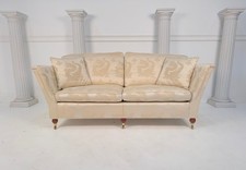 Duresta Ruskin 3 Seater Ivory Gold Magic Dragon Straight Arm Sofa -RRP £4,900