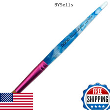 PANA Pure Kolinsky Hair Acrylic Nail Brush 14 Round Pink Ferrule White Swirl Ha