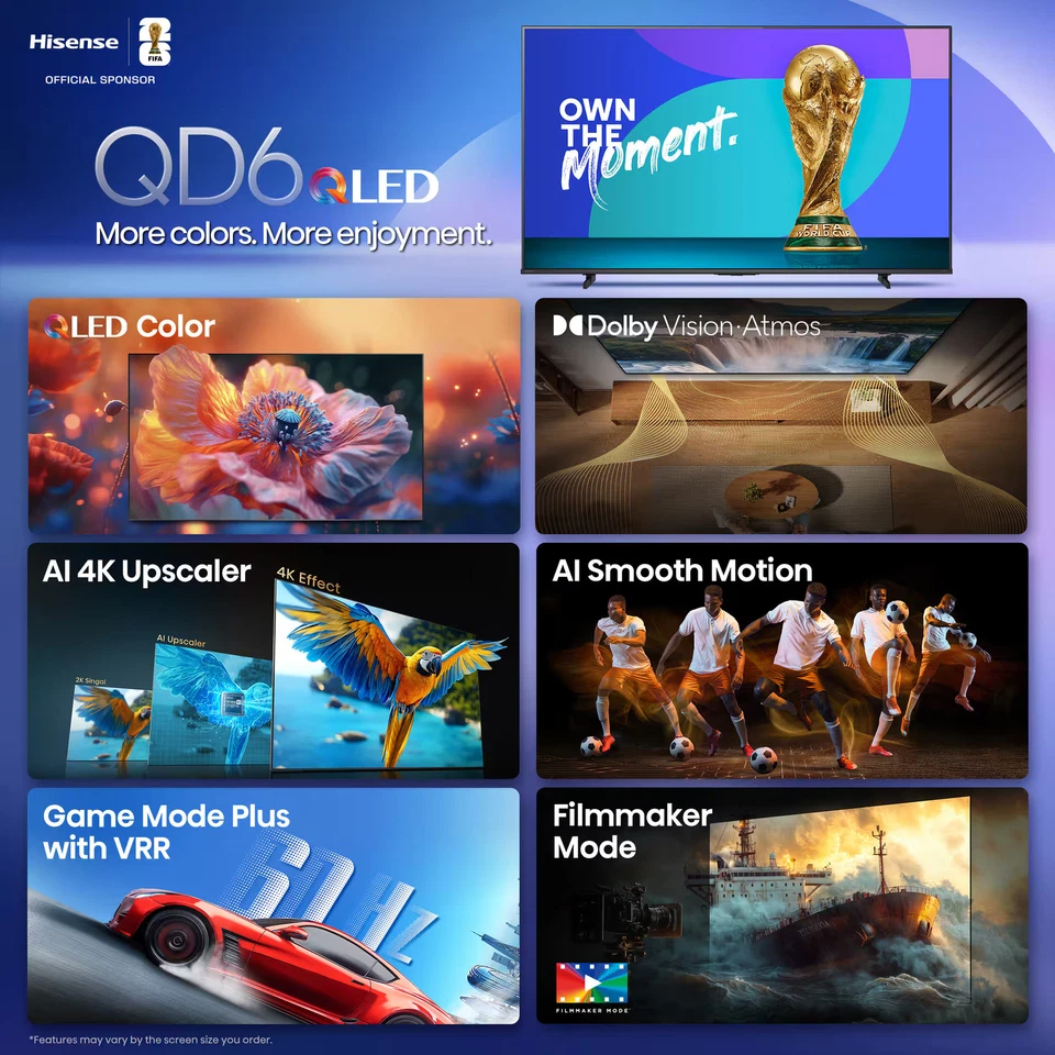 Hisense - 43" Class QD6 Series QLED 4K UHD HDR Smart Fire TV (2025) - Image 2 of 4