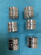 6 X Silver Plated Vintage Napkin Rings