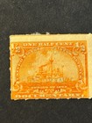 U.S. Revenue Scott #R161 1/2c orange battleship documentary 2-MH, 1-used — photo 3